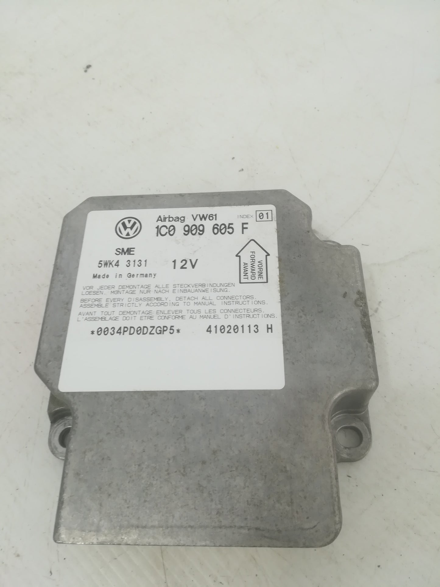 SRS/Airbag Control Unit/Module 1C0 909 605 F